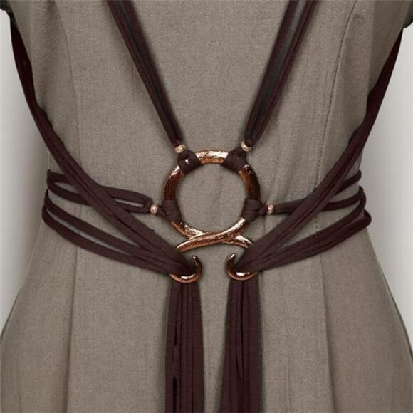 LVOW Viking Troll Cross Rope Belt Norse Witch Costume Pagan Medieval Accessory - Picture 5 of 8